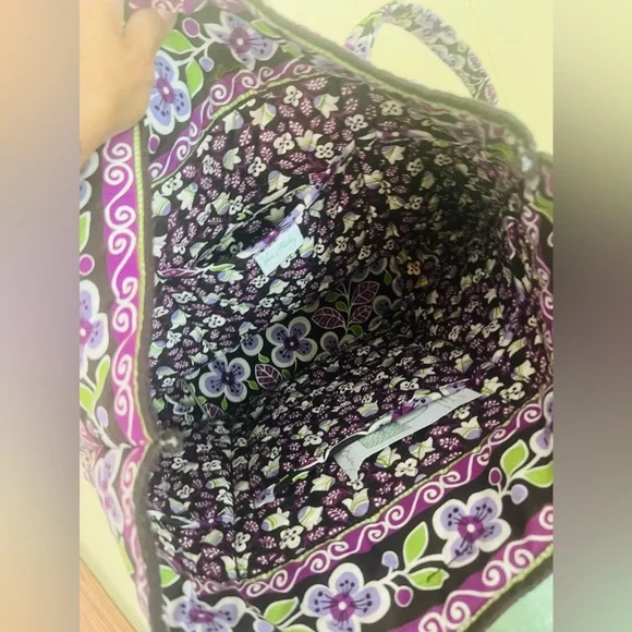 Vera Bradley Purple Floral Large Tote, NWT - Picture 7 of 7